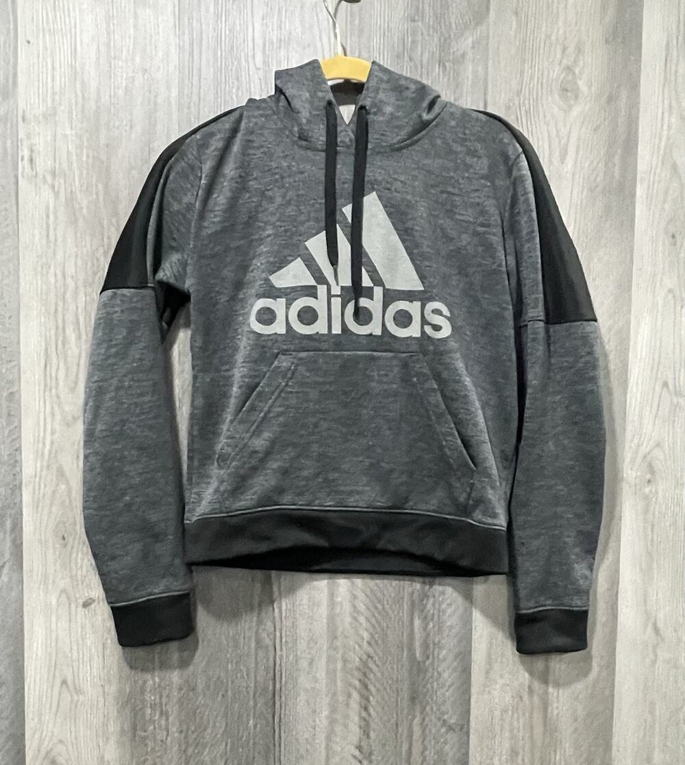 Adidas Hoodie Youth Small Climawarm Pullover Sweatshirt Athletic Training